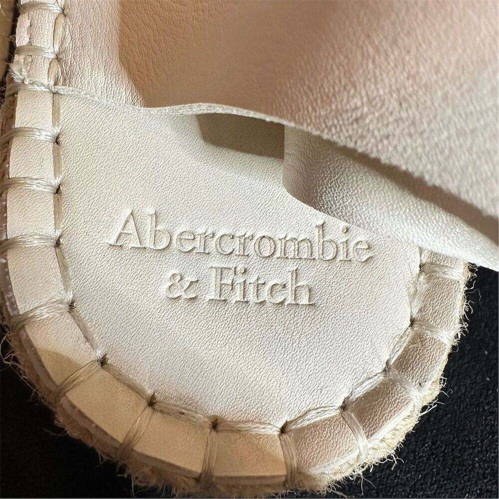 Abercrombie‎ & Fitch Women's Espadrille Sandals Beige Size 8/9 Summer Casual - Picture 11 of 12